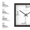 Quirky Square Wooden Wall Clock with “Ish” Dial Design