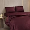 Stoa Paris Sateen Quilted King Size Bed Cover with 2 Pillow Covers (100 x 108) lted King Velvet Wine