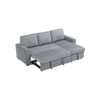 Solace Solid Wood Sofa cum Bed in grey