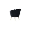 Melta Fabric Accent Chair in Black Colour