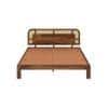 Sunburst Solid Wood King Size Non Storage Bed In Provincial Teak Finish