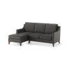 Abbey Sectional Sofa (Colour : Steel, Cushion : Hard, Seater : Left Aligned 2 Seater + Left Aligned Chaise)