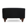 Alaric Solid Wood Ottomon in Black Colour