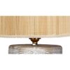 Eliana off-white cotton table lamp with White Brushed wood base