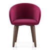 Meryl Fabric Lounge Chair in Raspberry Colour