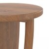 Kaya Solid Wood Side Table in Amber Walnut Finish
