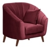 Nilo Velvet 1 Seater Sofa in Maroon Colour