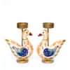 Desert Art Metal Handpainted Duck Tealight Holder Set of 2