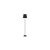 Keenan Black Fabric Floor Lamp with Black Iron Base