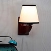 Devansh Solid Wood Electric Wall Light in White Colour with White Shade Count of 1 Light