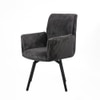 Ripple Fabric Dining Chair in Green Colour