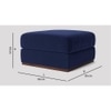 Royse Ottoman Color in Navy Blue