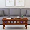 Sheesham Wood Large Coffee Table In Honey Oak Finish