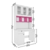 Swotty Study Table With Storage Frosty White And Pink