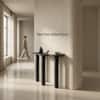Vedika Solid Wood Console Table in Matt Black Finish 119 cm