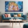 The Castle Decor Radha Krishna Spiritual Wall Art Framed Painting 27x48 Inch (Style 6)