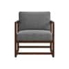 Aura Boucle Fabric Arm Chair in Grey Colour