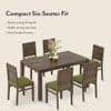 Atlas Solid Wood 6 Seater Compact Dining Table with Atlas Dining chair