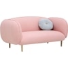 Scandinavian Skoda Two Seater Sofa Natural Wood Finish