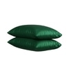 Stoa Paris Satin Pillow Covers,  Premium Plain Pillow Cover Set of 2, 68L x 45W cms - Emerald Green