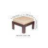 Irish Sheesham Wood 2 Seater Coffee Table Set In Walnut Finish