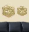 Vamli Abstract Metal Wall Decor in Gold Set of 2