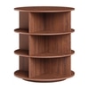 360° Rotating Shoe Rack 3-Tier in Brown – Compact Revolving Shoe Storage Rack