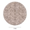 Neulooms Handloom Knotted Reversible Flatweave Round Rug Chocolate Brown or Ivory 7ft