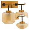 Braelyn Dual Arm Glass and Metal wall light