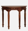 Abney Sheesham Wood Console Table In Honey Oak Finish
