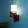 Eliante Modern Wall Lights Mild Steel, Glass & Glass Material Brown,Gold & White Finish