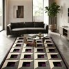 Presto Grey Geometric Hand Tufted Wool Carpet 4X6 Feet