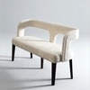 The Cloud Metal Bench in White Finish