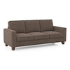 Apollo Neo 3 Seater Fabric Sofa in Daschund Brown Colour (Back Height : Regular, Cushion Type : Soft)