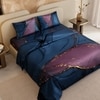Stoa Paris 300TC UltraSatin King Size Comforter,  Lightweight, Indigo Purple