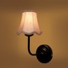 Devansh Black Wall Mounted Lamp With Beige Jute Shade