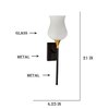 Devansh Metal Electric Wall Light in Black Colour with White Shade Count of 1 Light