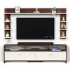 Bluewud Mannsae Plus Engineered Wood Tvcabinet In Brown Maple & White Finish