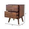 FireSolid Wood Bedside Table in Provincial Teal Finish