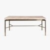 Nouve Stainless Steel Six Seater Dining Table in Gold Finish