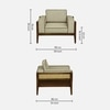 Boston 1 Seater Sofa In Beige Colour