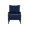 Luxe Boucle Fabric Lounge Chair in Blue Colour