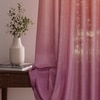 Stoa Paris Sheer Ombre Printed Long Door Curtain, Aesthetic Curtain with  Light Filtering Balcony,  Set of 1 Parda, Crimson Hour - Pink