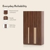 Rodrigues 3 Door Wardrobe in Rolex Brown Finish
