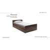 Esmeralda Single Bed with Drawer Storage