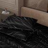 Stoa Paris Moonlight Whispers Satin Bedsheet for Super King Size Bed Whispers Satin Noir Collection