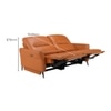 Orchard Two Seater Motorized Leather Recliner in Savana Tan Brown Colour