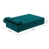 Merson 3 Seater Fold Out Sofa cum Bed  in Teal Blue Colour