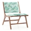 Maureen Rest chair -Finish - Teak,Fabric- Chitra Velvet-Mint