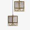 Sheesh Handcrafted Hanging Lamp Cluster of 3